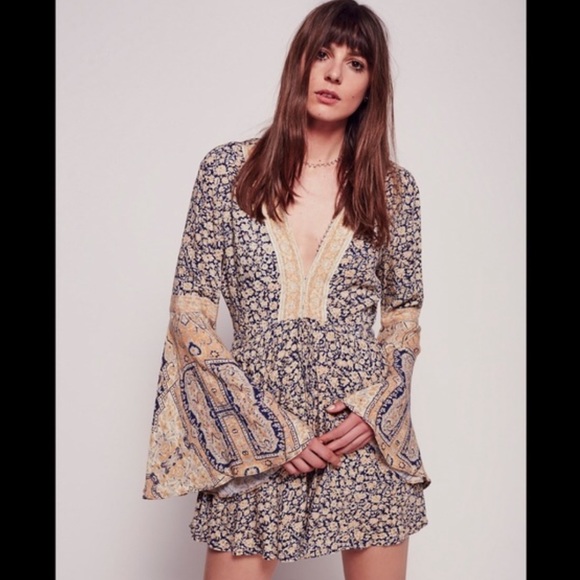 Free People Bell Sleeve Romper - Picture 3 of 3